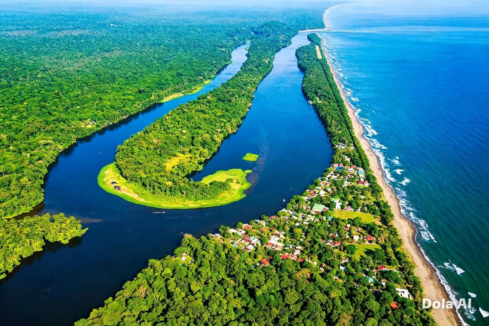 Canales de Tortuguero desde el aire